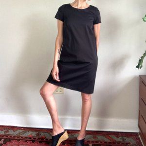 Lafayette 148 Black knee length short sleeve shift dress - sz 2